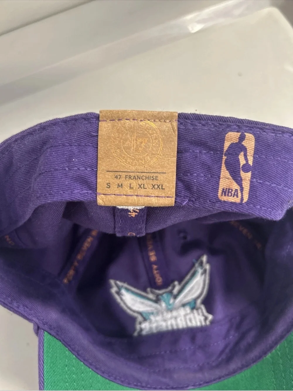 Charlotte Hornets ‘47 Brand Franchise Series Fitted Large Purple Hat Cap NBA